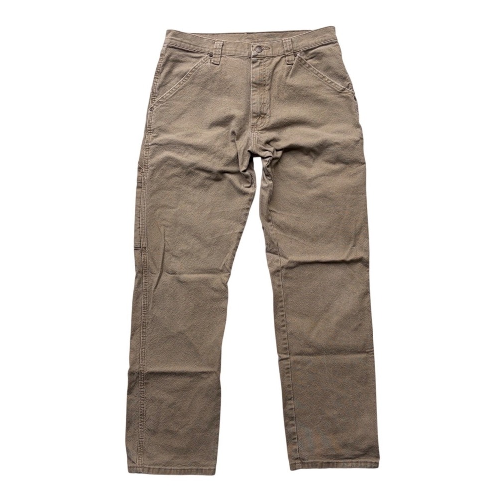 Wrangler Mens Carpenter Pants Brown 32x32 Utility Workwear 1094LXWCK Straight